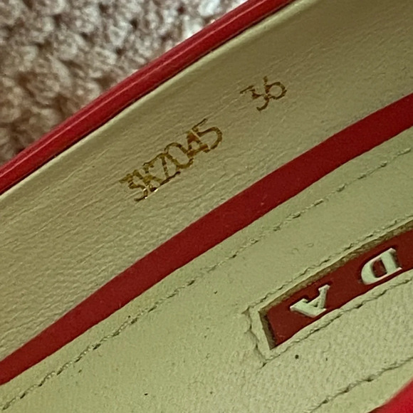 Prada Red Espadrille Peep-Toe Shoes - Picture 6 of 12